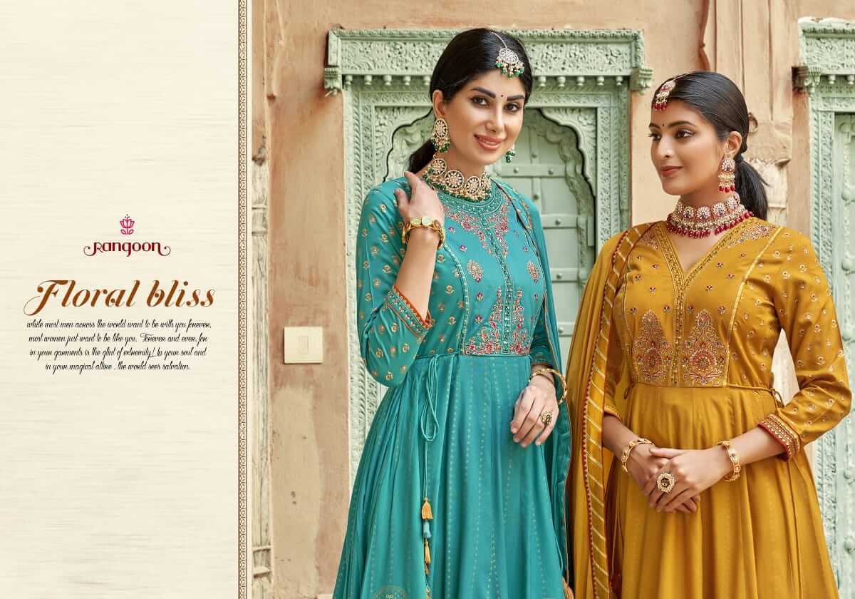 Rangoon Kasturi Top Bottom Dupatta Wholesale Catalog